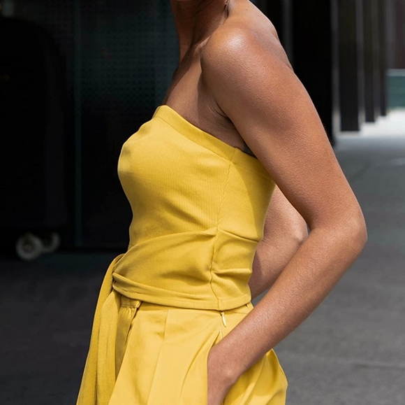 Knot front, multi-tie bandeau-corset top - Picture 5 of 9